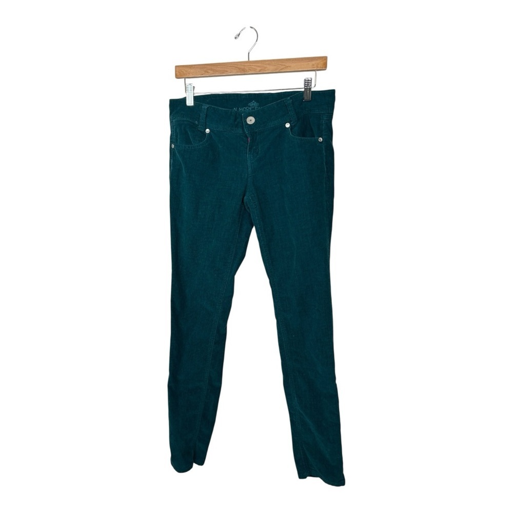 Almost Famous Kelly Green Corduroy Women’s Pants Size‎ 9 Preppy School Y2K